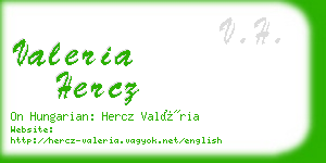 valeria hercz business card